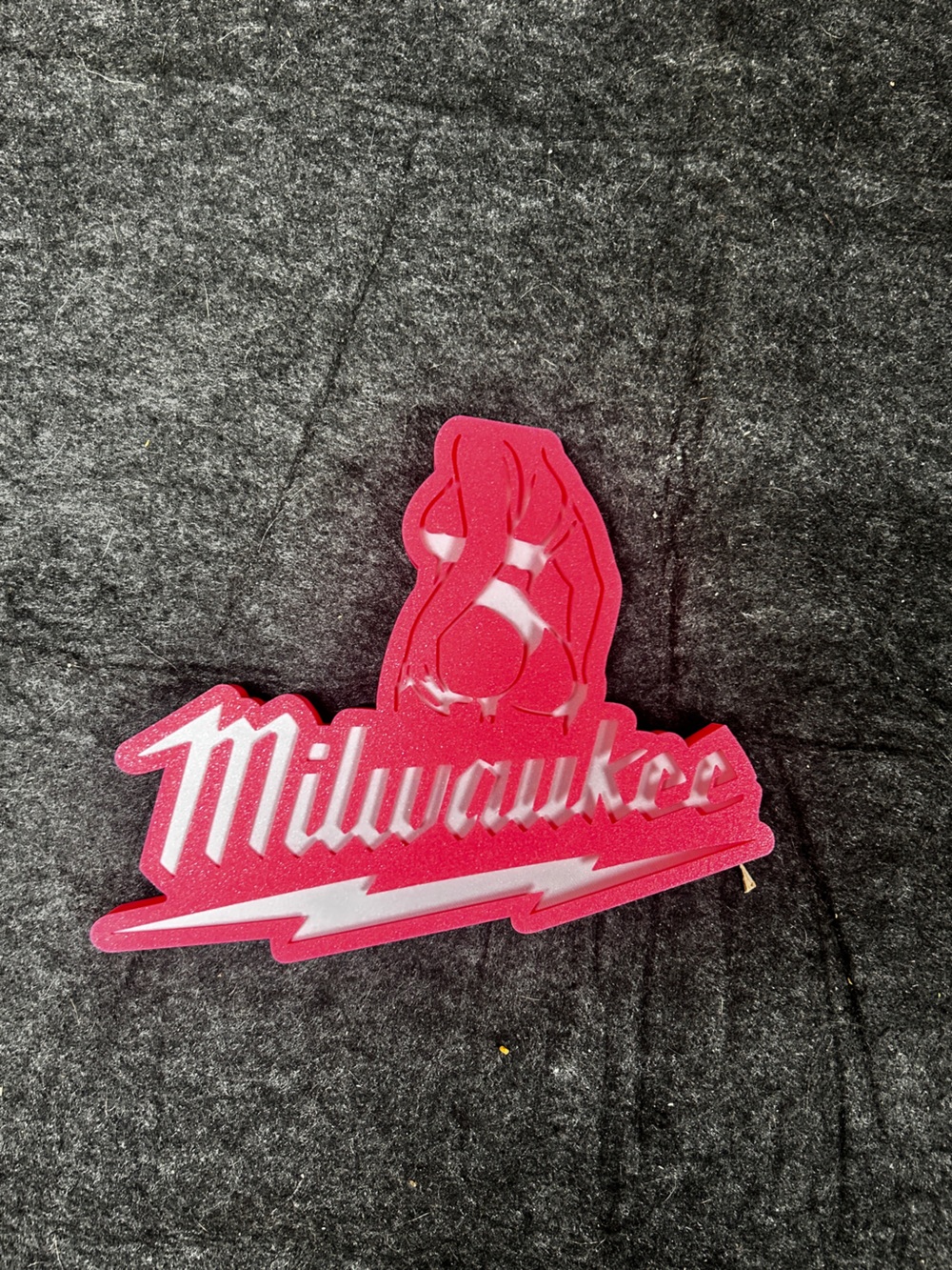 Pink Body Silhouette Milwaukee Layered Sign